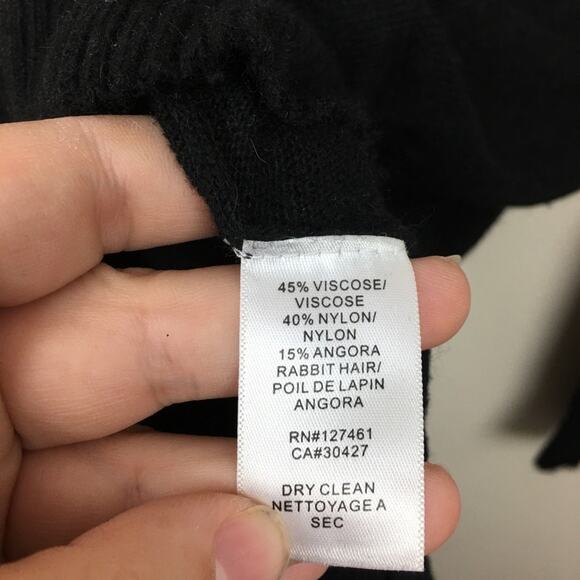 Wildfox White Label Sequin Laurel Angora Sweater Size Medium Black - Picture 9 of 10